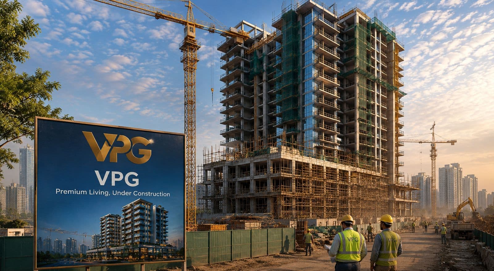 Construction sunset